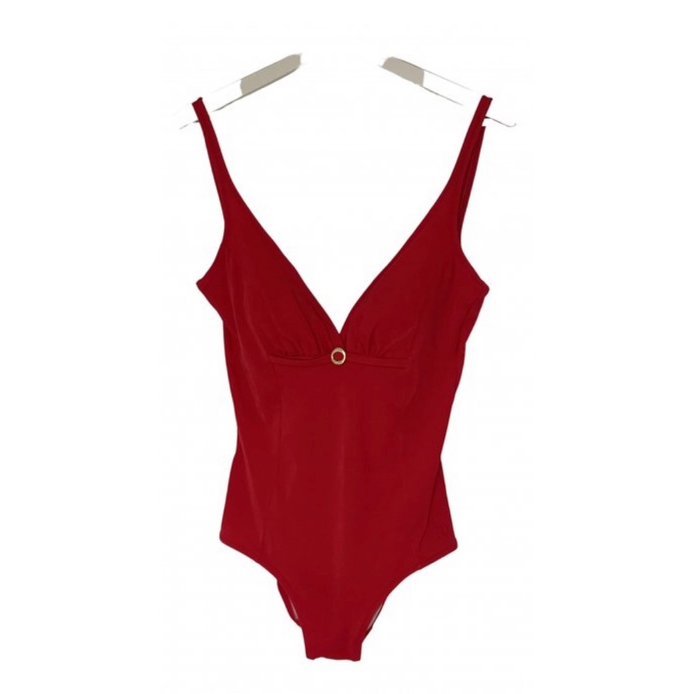 Dior Red One- Piece Bathing Suit. Size L/10 F42